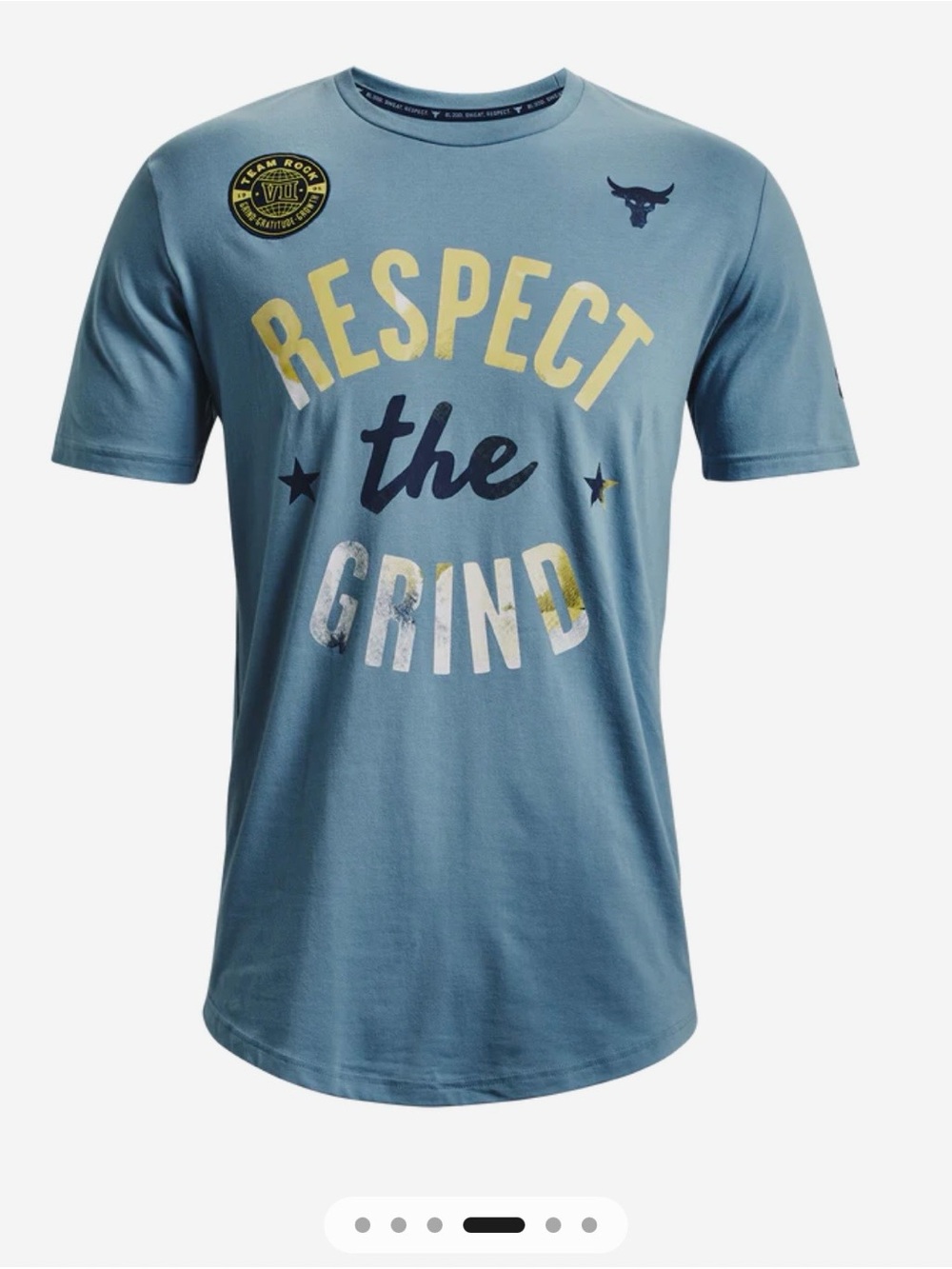 Under Armour Light Blue 'Respect the Grind' Graphic Tee